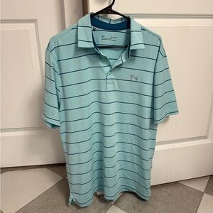 Under Armour Men's Aqua Striped Polo